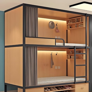 Bunk beds, apartment bunk beds, home bunk beds, student dormitory bunk beds, space pods, double-decker beds, capsule bunk beds, modular capsule upper and lower beds, enclosed private sleep pods