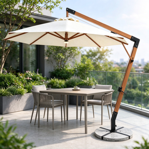 de column umbrellas, hanging umbrellas, outdoor umbrellas, outdoor banana umbrellas (side-hanging umbrellas), aluminum alloy outdoor banana umbrellas with wood grain imitation, garden side cantilever sunshades
